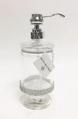 New Hotel Balfour Clear Glass+crystal Kitchenbathroom Soap+lotion Dispenser • $79.31