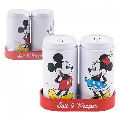 Mickey And Minnie Mouse Matching Salt And Pepper Shakers White • $14.98