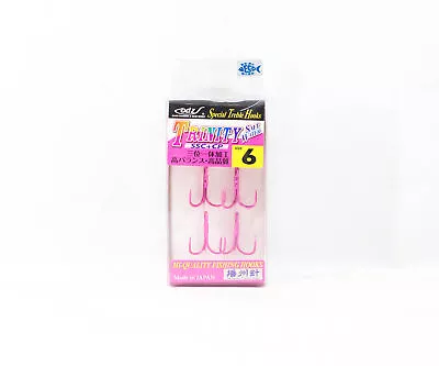 Sale ODZ ZH-31 Treble Hook Trinity Pink Size 6 6/pack (2360) • $10.30