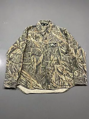 Boys Mossy Oak Camo Button Down Shirt Size Medium Hunting Outdoor  • $15