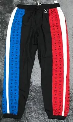 MCM × PUMA 50th Collaboration Black Red Blue Color Track Pants US XL Size • $396