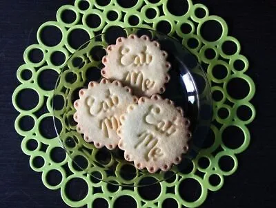 Eat Me Flower Cookie Pastry Biscuit Cutter Icing Fondant Clay Kitchen Stamp • £4.99