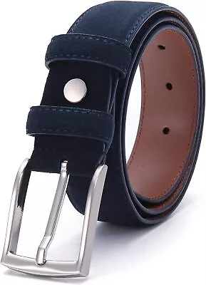 Ground Mind Thick Suede Leather Belt For Men Casual Dress Belts • $63.76
