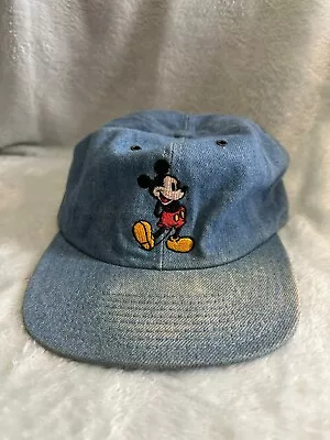 Vintage Disney Goofy Hat Co Denim Mickey Mouse Cap • £11.50