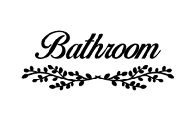 £1.99 • Buy Bathroom Leaf Flowers Door Sign Self Adhesive Vinyl Sticker, Decal Door Sticker