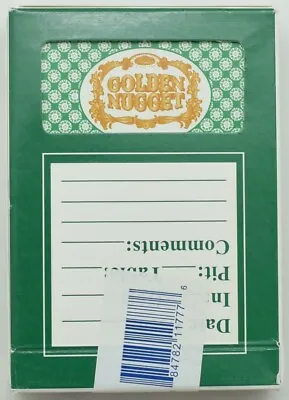 Casino Playing Cards - Golden Nugget Hotel Las Vegas NV Green Gold Logo Deck • $9.95