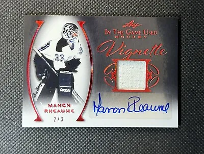 2022-23 MANON RHEAUME /3 Leaf In The Game Used AUTO JERSEY PATCH SSP AUTOGRAPH • $118.99