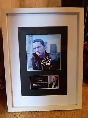 £70 • Buy Signed Copy Of Eminem, Two Images, With Place And D.O.B. 12. 5 Inches Wide, 16.5