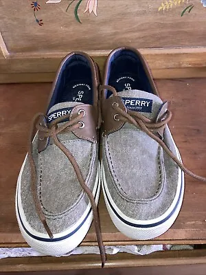 Sperry Canvas Deck Shoe/ Topsider  Mens Sz 8.5 Excellent Condition • $17