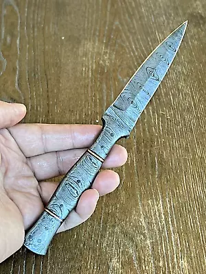 9  Double-Edged Military Damascus Steel Dagger Boot Knife Full Tang Throwing 399 • $31.50