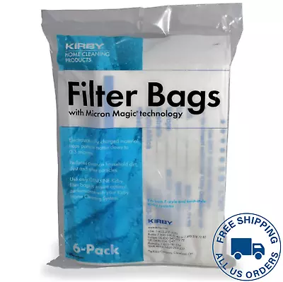 Kirby 204811 Filter Bag Six Pack Micron Magic HEPA 6 Pack For F & Twist-Style • $11.39