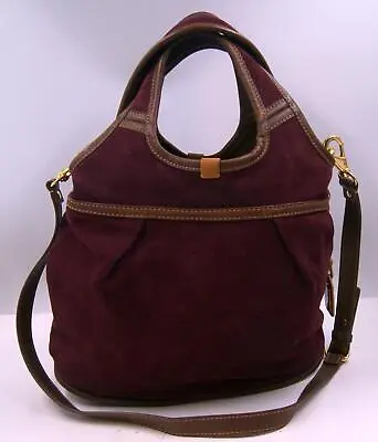 UGG Australia Classic Hobo Bag Burgundy Suede Leather Women's Handbag Purse • $90.64
