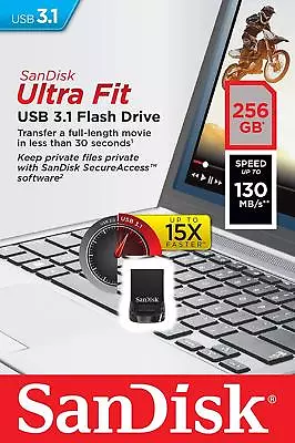 SanDisk 256GB 256G Ultra Fit USB 3.1 Nano Flash Mini Pen Drive SDCZ430-256G • $20.99