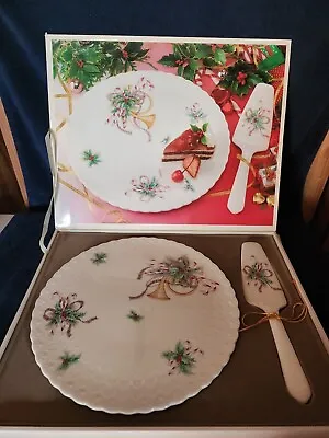 Mikasa Bone China Christmas Cake Plate • $18.95