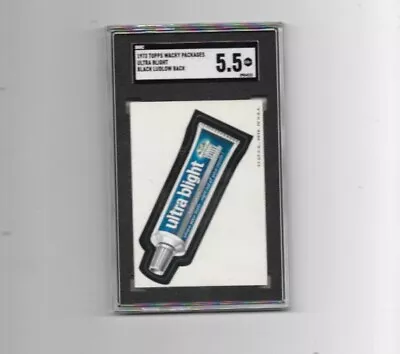 1973 Topps Wacky Packages Ultra Blight Black Ludlow Back Sgc Graded 5.5 Sticker • $29.99