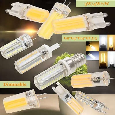 Dimmable E14 G9 G4 Silicone Crystal Led Light Bulb 3W 5W SMD COB White Lamp 220V • $4.29