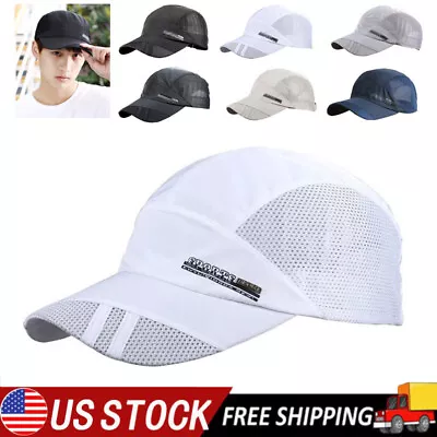 Outdoor Sport Running Baseball Mesh Hat Men Quick-drying Summer Visor Cap • $8.69