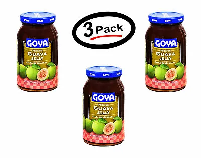 Goya Guava Jelly 17-Ounce Glass Jars (Pack Of 3) New Free Shipping Best Seller • $38.49