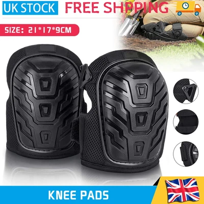 £10.99 • Buy 2Pcs Heavy Duty Knee Pads Soft Gel Filled Kneepads Protectors Safety Work Wear