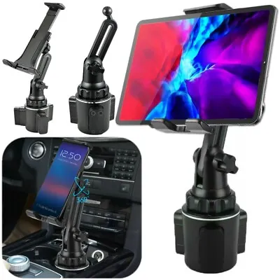 Car Mount Adjustable Cup Holder Stand Cradle For IPhone Samsung Tablet Universal • $12.90
