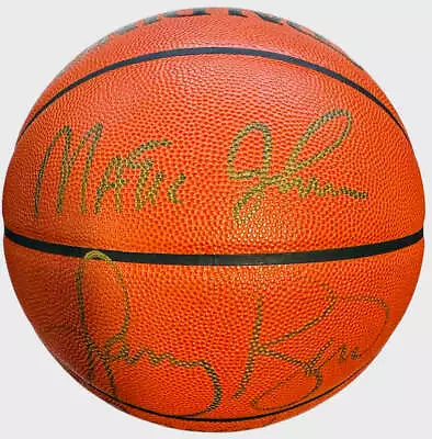 Magic Johnson & Larry Bird Autographed Official Leather Game Basketball (UDA) • $936