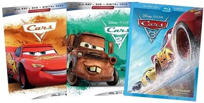 Cars Movie Collection Blu-ray/DVD 1 2 And 3 Blu Ray + DVD Bundle New • $19.99