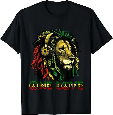 NEW LIMITED Rasta Reggae Lion Cool Jamaican Music One Love T-Shirt - MADE IN USA • $22.99
