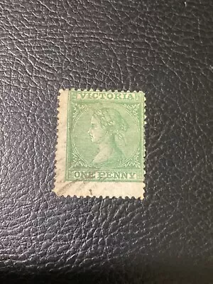 Australia (VIC) 1863-73 QV 1d Green Used • $1.61