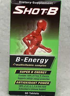 Shot-B Dietary Supplement B-Energy Multivitamin Complex 60 Tab Exp. 03/25 • $14.45