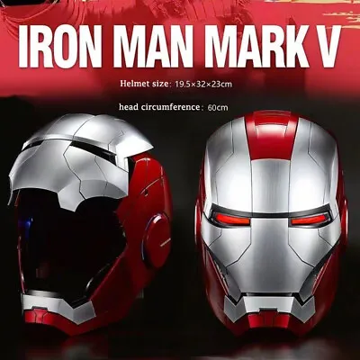 Iron Man MK5 1:1 Helmet Marvel Electric Voice Control Wearable/Birthday Gift • $181.99