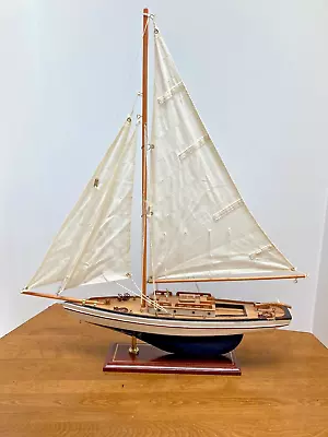 20  RACING YACHT MODEL Wood Sailboat Sailing Boat Quality Wood Home Decor • $125