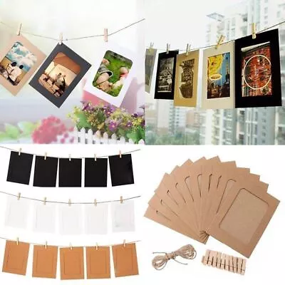 Wedding Decor Party Supplies Photo Frame Handmade Wall Hanging Picture Cards • $14.05