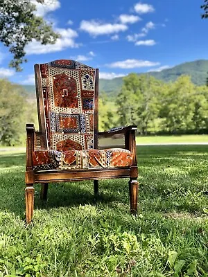 MCM High Back Rattan Throne Chair • $299