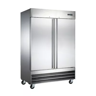 PEAKCOLD 2 Door Upright Commercial Reach In Stainless Steel Restaurant Freezer • $2995