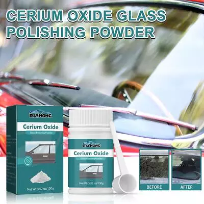 100g Deep Scratch RemoverRepair Glass Polishing Kit Cerium Oxide Powder + Spoon • £5.26