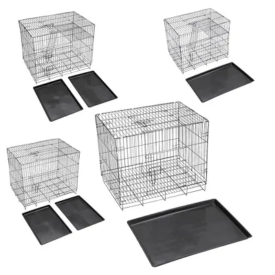 Metal Rabbit Cage Guinea Pig House Pet Habitat Animal Indoor Puppy Cage W/Tray • £25.95