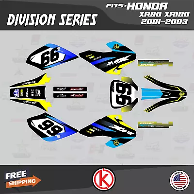 Graphics Kit For HONDA XR80 XR100 (2001-2003) Division Series - Yellow • $59.99