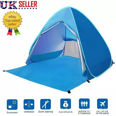 Infant Pop Up Beach Garden Tent Beach Shade Sun Shelter 50+ UV/UPF Protection UK • £6.25