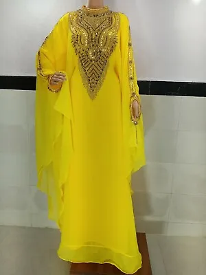 SALE New Moroccan Dubai Kaftans Farasha Abaya Dress Very Fancy Long Gown MS 229 • $57.32