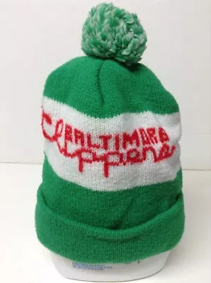 Vintage 1970's Baltimore Clippers Hockey Enjoy Coca-Cola Knit Winter Hat Green • $66.50