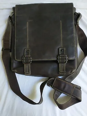 Visconti Mens Messenger/Shoulder Bag Leather Brown Unisex Adults Adjustable Lg • $35