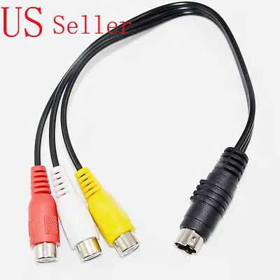 4 Pin S-Video To 3 RCA TV AV Female Cable Adapter • $7.99