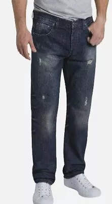 Dickies X-Series Button Fly Regular Fit Distressed Straight Leg 5-Pocket Jeans • $22.99