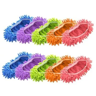  Shoes Cover For Mop Dust Duster Slippers Cleaning Floor House Washable 10 PCS  • $23.55