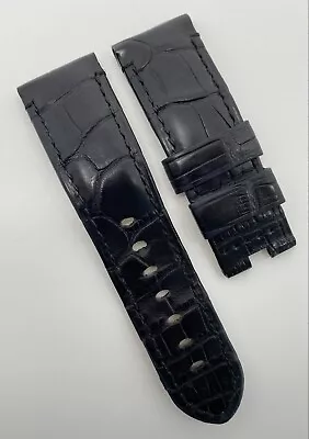 $195 • Buy Authentic Officine Panerai 24mm X 22mm Black Alligator Watch Strap Band OEM