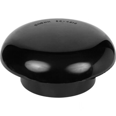 £9.99 • Buy *NEW* Soil & Vent Pipe Mushroom Cowl - 110mm 4'' Black Stack Pipe Weathering Top