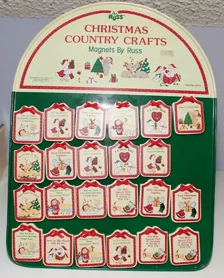 23 Russ Christmas Country Crafts Magnets & Store Counter Display Vintage Nos • $45