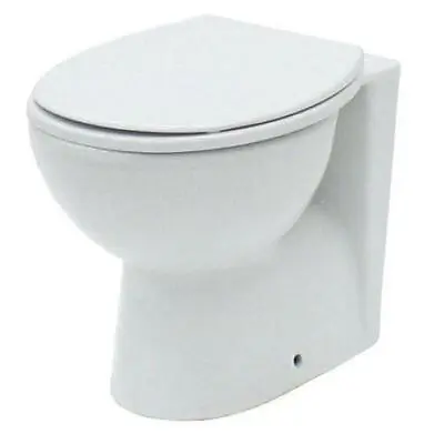 £79.95 • Buy Back To Wall Toilet BTW Ceramic Pan WC Bathroom With Soft Close Seat White