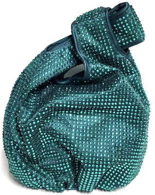 J.Crew Santorini Bag With Crystals Dark Spruce Green NWT Handbag Purse • $98