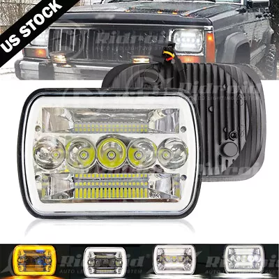 For Ford F-150 F-250 E-150 H6054 7x6 Halo LED Headlight Dual Color Spot Flood • $32.98